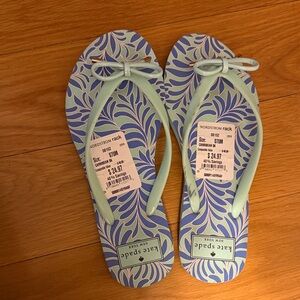 Kate Spade Floral Blue and Green Sandals